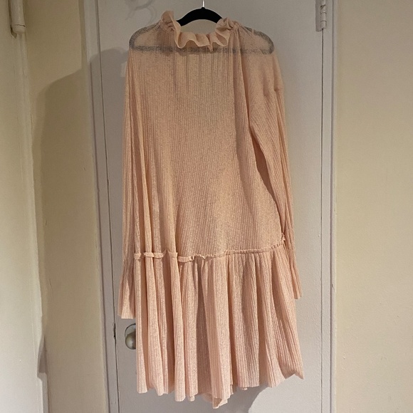 NWOT Oversized See by Chloe Light Pink Gauzy Tent Dress Size 2 - Picture 2 of 5